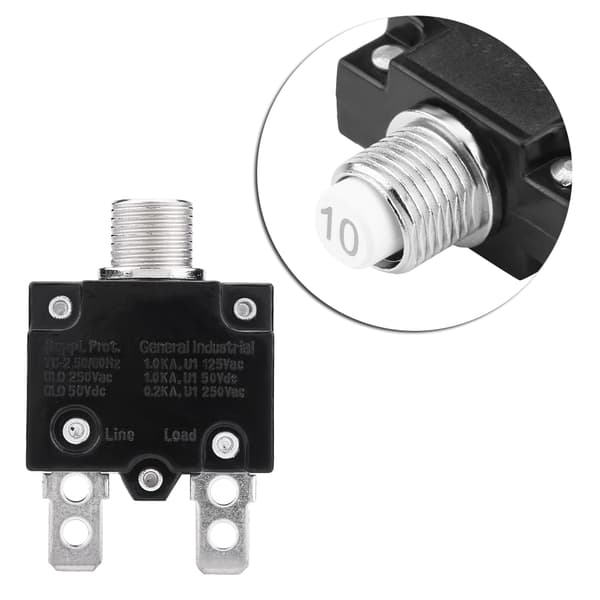 10A 125/250V Reset Thermal Circuit Breaker Switch Overcurrent Overload Protector for Generator