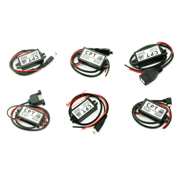12V - 5V DC-DC Step Down Strømkompatibel medforsyning Transformator Spenningsregulator Enkel å bruke Su[LD] Straight mircoUSB