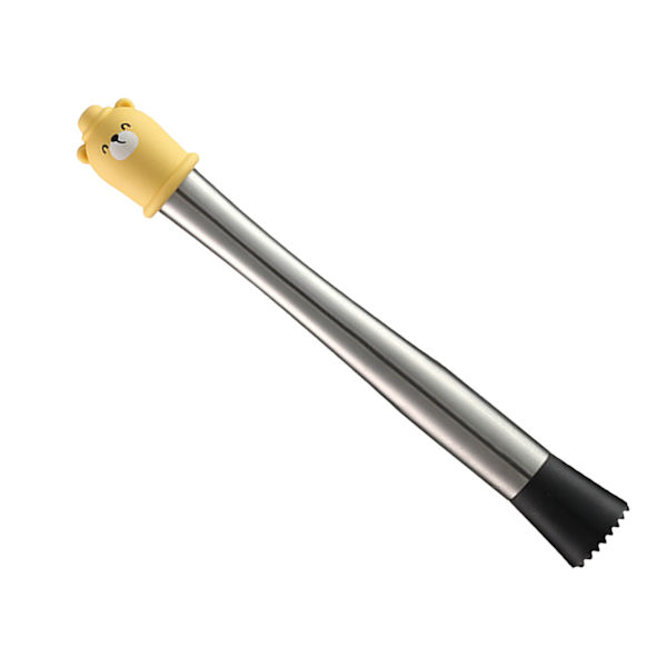 Profesjonell Muddler med komfortabelt håndtak Profesjonell brukervennlig Muddler i rustfritt stål for Bar Gul 26cm/10.2in