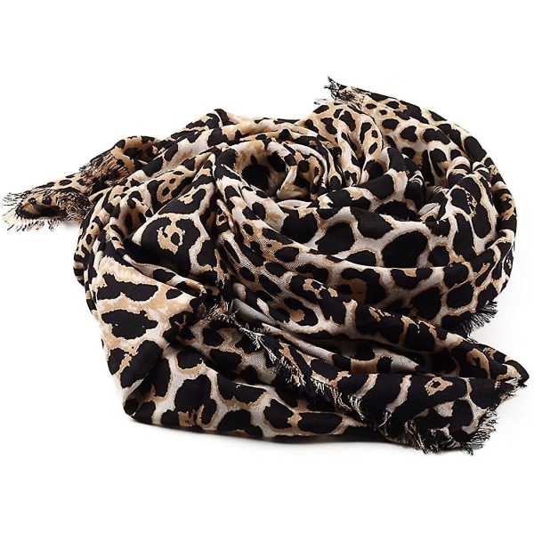 Tørklæde Tørklæde, Halsvarmer Tørklæde Med Leopard Print Vinter tørklæde Til Damer