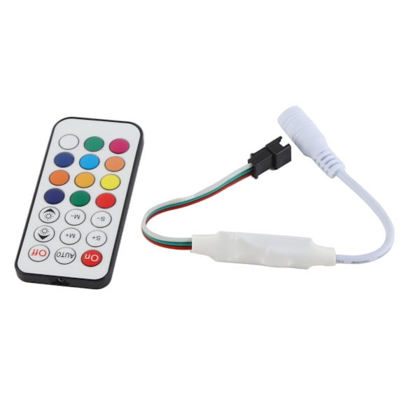 21 Keys RF Mini Wireless Remote Dimmer Controller WC2811 2812B Full Color Adjustable Brightness Power RF LED Dimmer