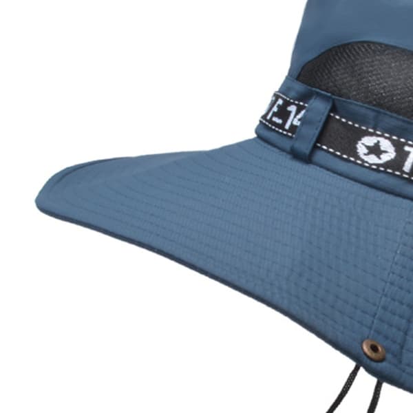 Fiskehat Andas Bomuld Polyester Stor Skyggehat til Mænd Sommer Bjergbestigning Blå