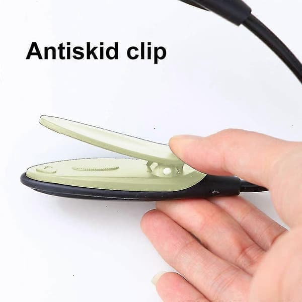 læselampe boglampe med 5 lysdioder, 3 lysstyrker, USB-genopladelig Grey