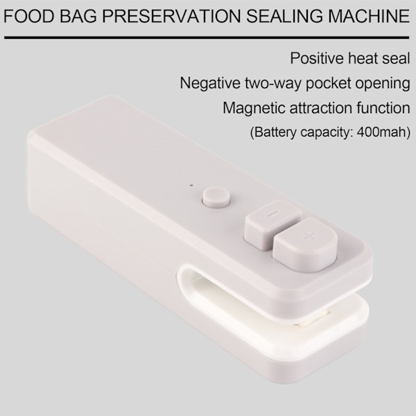 Uppladdningsbar värmeförseglingsmaskin Snacks Plastpåsar Portable Home Mini Sealing Machine