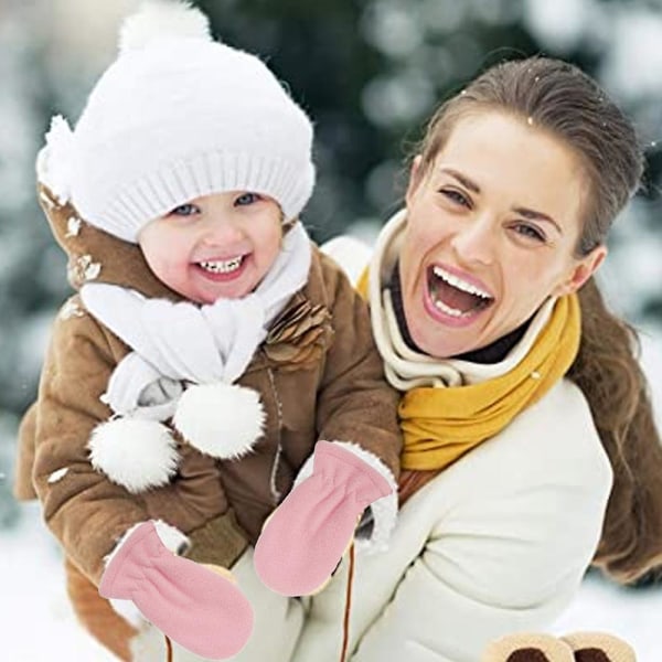 2 par vintervotter for småbarn for spedbarn foret med fleece Baby B