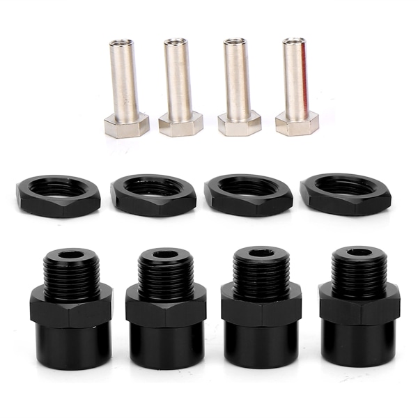 RC-bil 12mm till 17mm Hjulhex Konverteringsadapter Tillbehör för Sakura D4 HSP 94123 1/10 Bil Svart