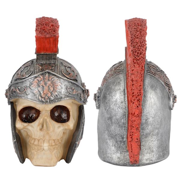 Harpiks Soldat Skalle Modellering Statue Skelet Skulptur Hjem Desktop Dekoration Ornament Gave