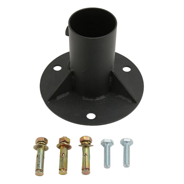 Kedjelänk Stängsel Stång Golvfläns Basfläns Tung Solid staketstolpe Betongfäste för att hålla staket Brevlåda Flagg Runda stolpar 65mm / 2,6in
