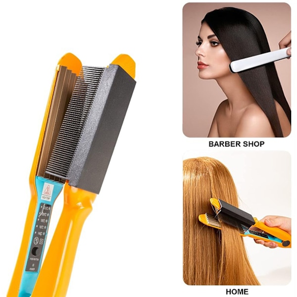 Glattejernkam Retningskam Beslag Plast DIY-kamtilbehør til Kvinder Salon Hårstyling Hjem Sort