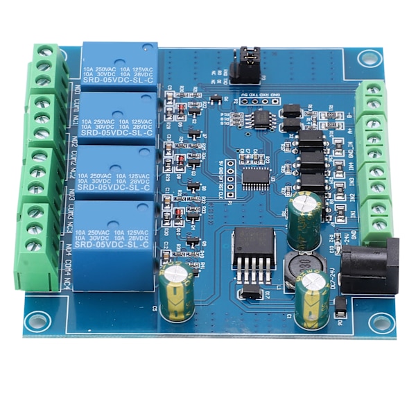 Relay Module 4-Channel Switch Input and Output Circuit Board Component DC 7-24V