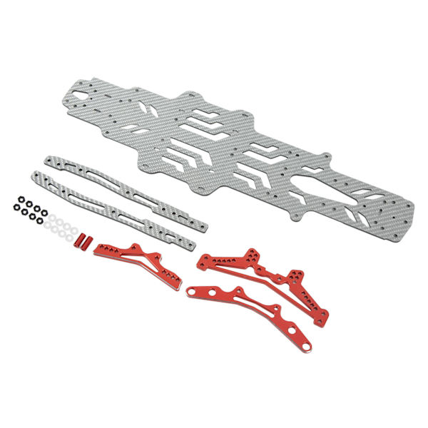 RC Drift Racing Alusta Hiilikuitu Alumiiniseos RC Auto Alustalevy MST RMX2.0S RRX2.0S 1/10 Hopea