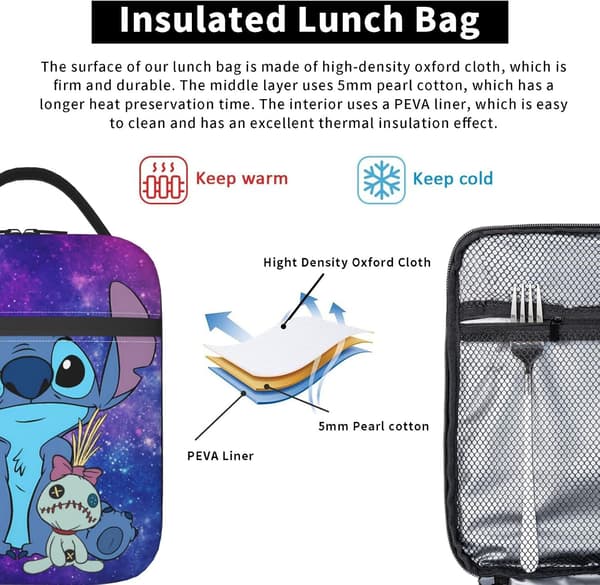 Stitch Isolert Matboks Skolepiknik Snack Matboks (36)