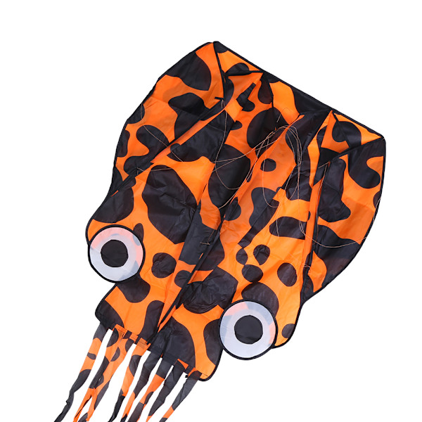 Bläckfisk Drake SingleLine Djur Mjuk Orange Fläckig Färg Utomhus Rolig Flugleksak 4 Meter
