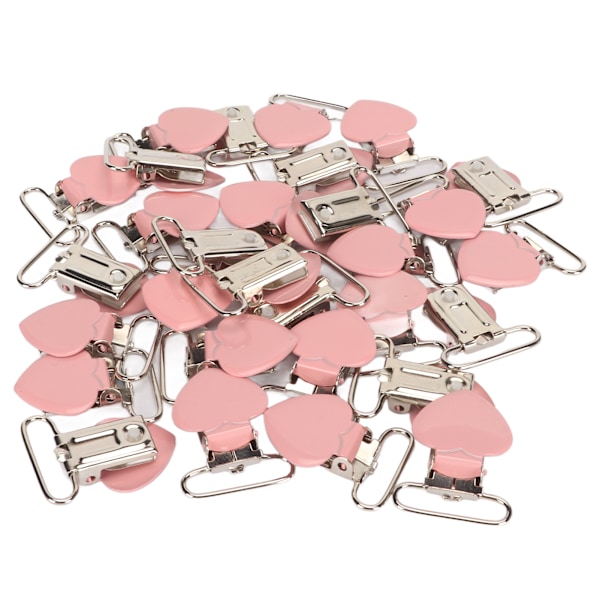 30 kpl Henkseliklipsit Pinkki 25mm Tukevat galvanoidut metalliset kevyet tuttinauhaklipsit ompeluun askarteluun