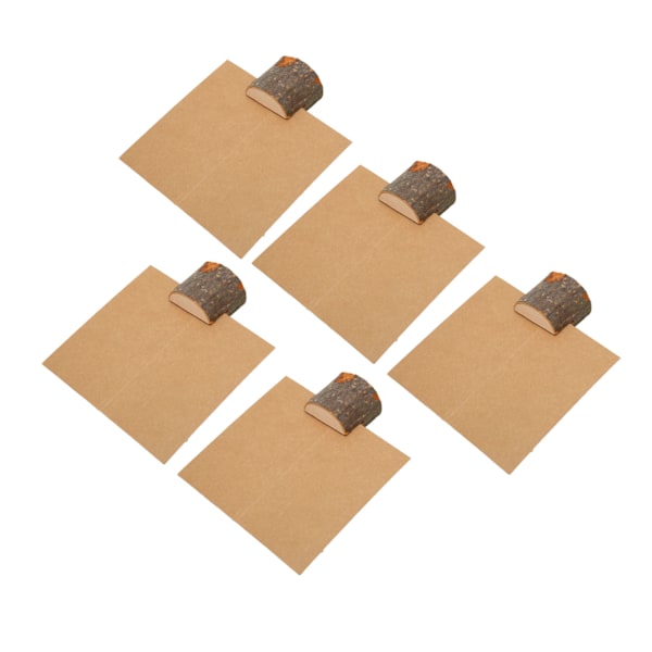 5 stk. Bordkortholdere i tre, 3 cm brede, rustikk stil, stabile bordnummerholdere med kort for fest og bryllup
