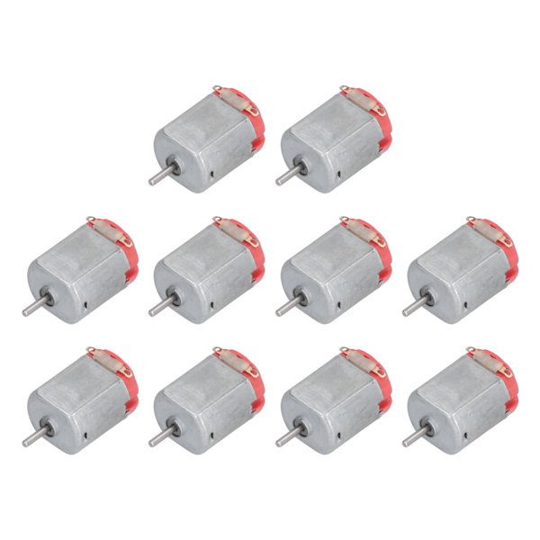 10 st mini elmotor höghastighets låg ljudnivå små likströmsmotorer för hobby DIY-leksaker Bilar Röda