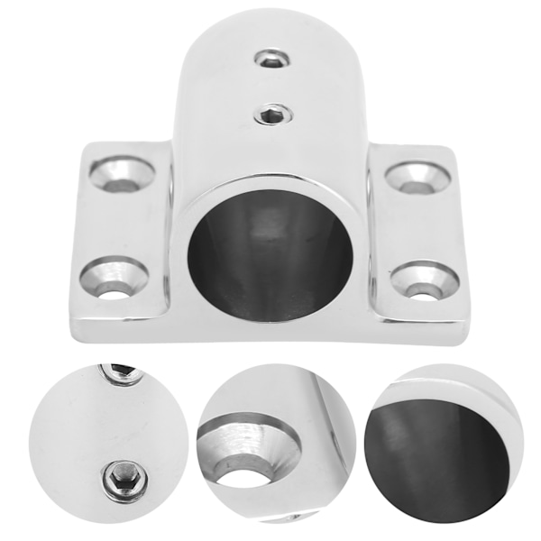 Marine Pipe rektangulær base rustfrit stål bådrør firkantet base bådhardware tilbehør 22MM