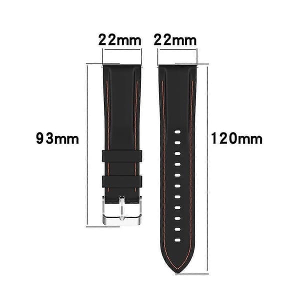 KINCJON Til -Ticwatch pro X/3 Silikoneurrem Moderigtig erstatningsrem til ure Gray