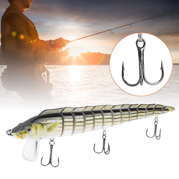 Y176 23cm/46g Under vattnet Ljusa Färger Multi-ledat Livsliknande Konstgjort Bete Fiskebete Swimbait Tillbehör 2#