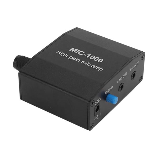 Mikrofonförstärkare Mic Audio Amp High Gain 1000 Times Amplification Accessory Set Kit