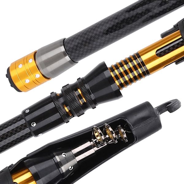 Mini bärbar ultralätt kolfiber teleskopisk fiskespö Havsfiskespön3 m