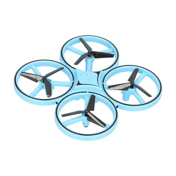RC Mini Drone Gravity Sensor LED Light Quadcopter Barnleksak med Dubbel Fjärrkontroll Klocka Blå
