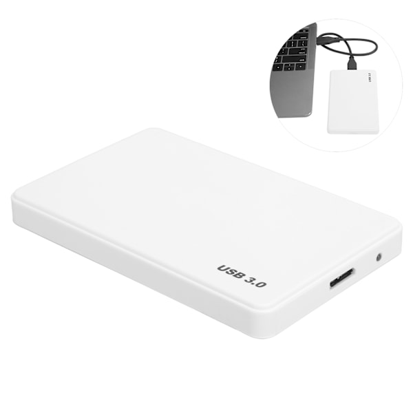 Extern hårddisk USB3.0 Mobil Disk 2.5 tum för Dator Bärbar Dator Datatillbehör Vit 500GB