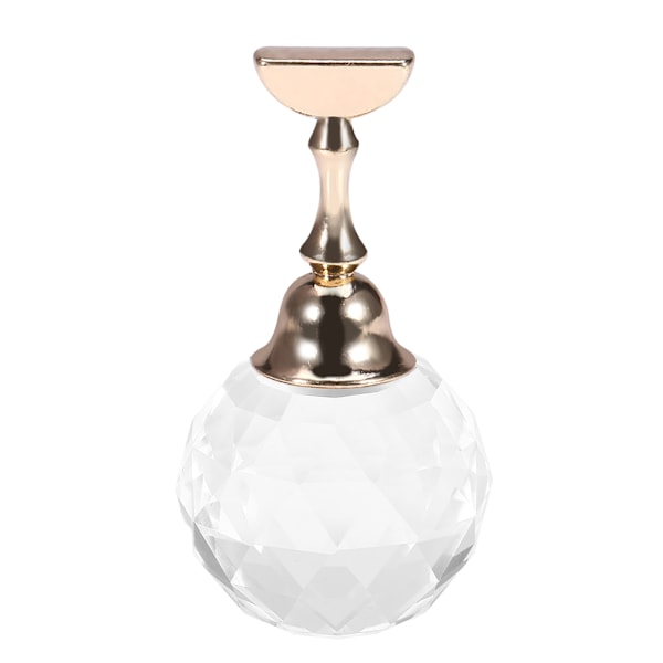 Magnetisk Spids Holder Øvelsesstativ Base Legering Holder Nail Art Display Hvid sfærisk krystal