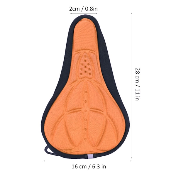 Ultralätt 3D mountainbike landsvägscykel Andas mjuk säte sadelöverdrag (orange)