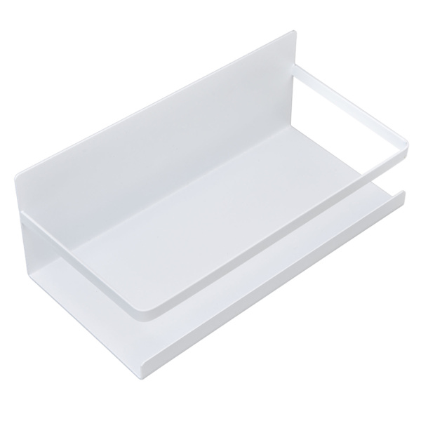 Kitchen Shelf Space Saving Spice Rack Organizer Magnetic Single Tier Iron for Storage White