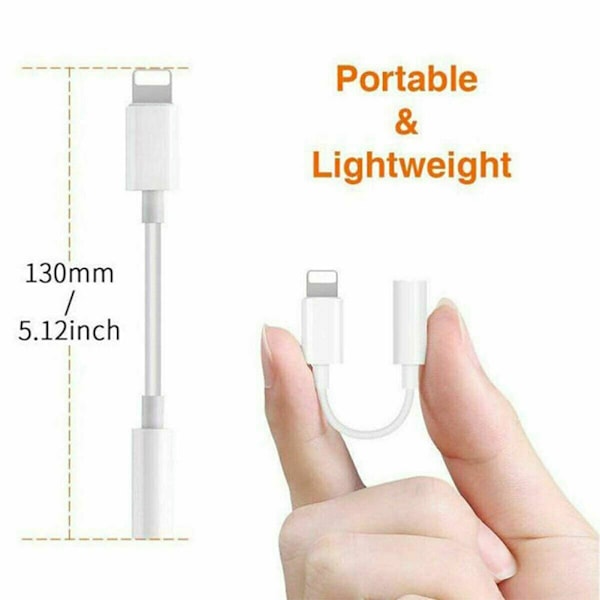 Adapter for Lightning til hodetelefonuttak 3,5 mm hodetelefonadapterkontakt for iPhone 7