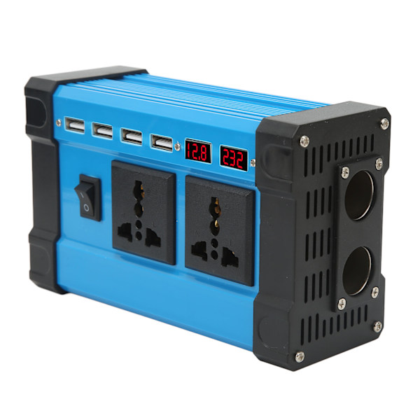 500W Modifisert Sinus Inverter Solomformer med Smart Dobbel LCD-Skjerm 4 USB 4.2A Hurtigladingsporter 12V til 220V
