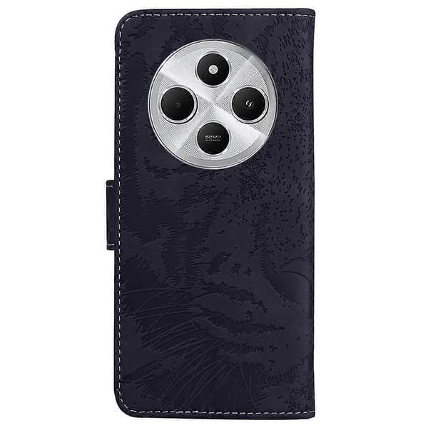 Skinnveske med tigerpreg for Redmi 14C 4G[LD] Black
