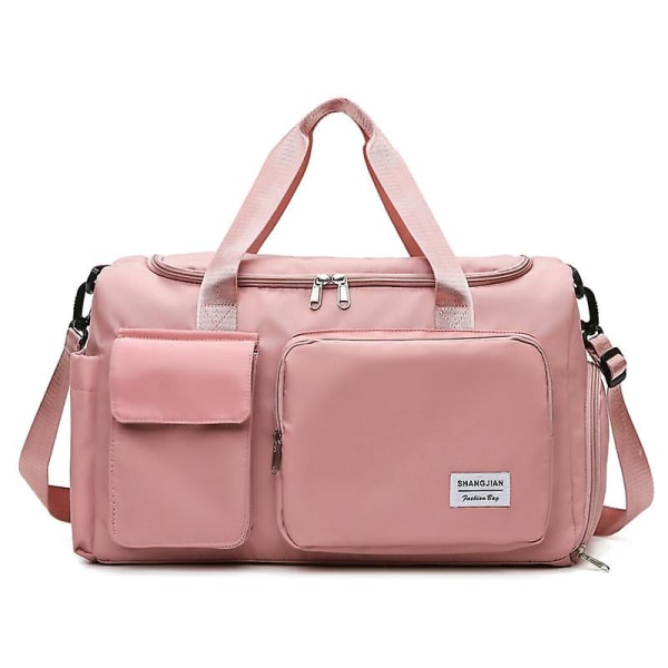 Gymväska, resväska, handbagage, med skofack och vått förvaringsfack Pink XXL