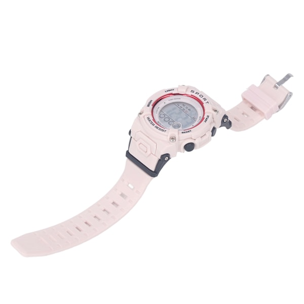 Digitaalinen kronografi lasten opiskelija vedenpitävä urheilumonitoiminen elektroninen kello vaaleanpunainen
