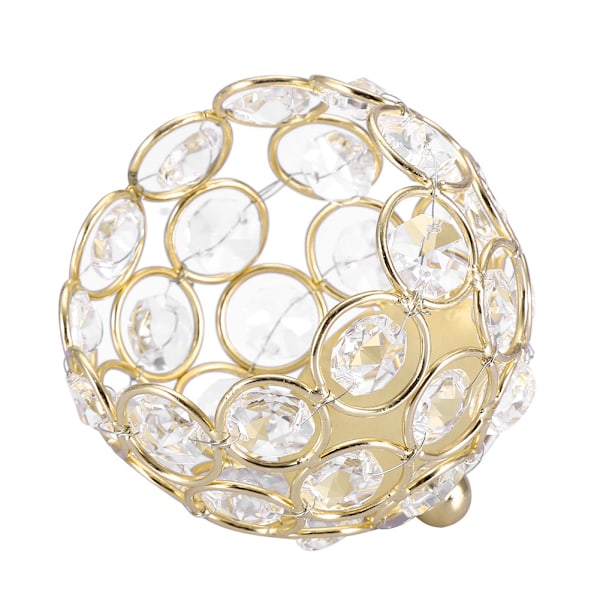 Kristall värmeljusstakar bröllopsdekor bord mittstycken (guld diameter 8 cm)
