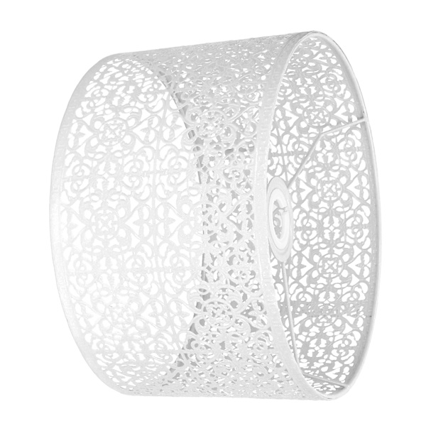 Lampe Skærm Hul Metal Lampe Skærm E27 E14 Universal Anvendelse God Varmeafledning Fint Lampebeskyttelse Hvid