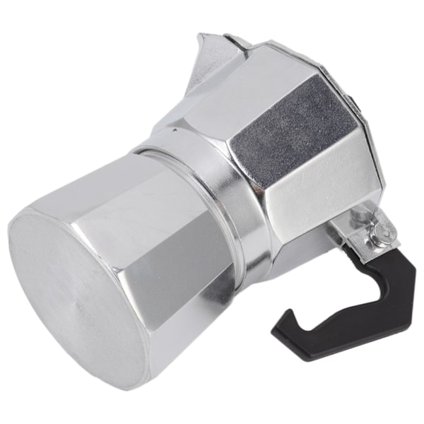 Moka Pot 150ml aluminium åttakantig hushållsuppvärmning Rustik stil Silver Camping kaffebryggare för kontor