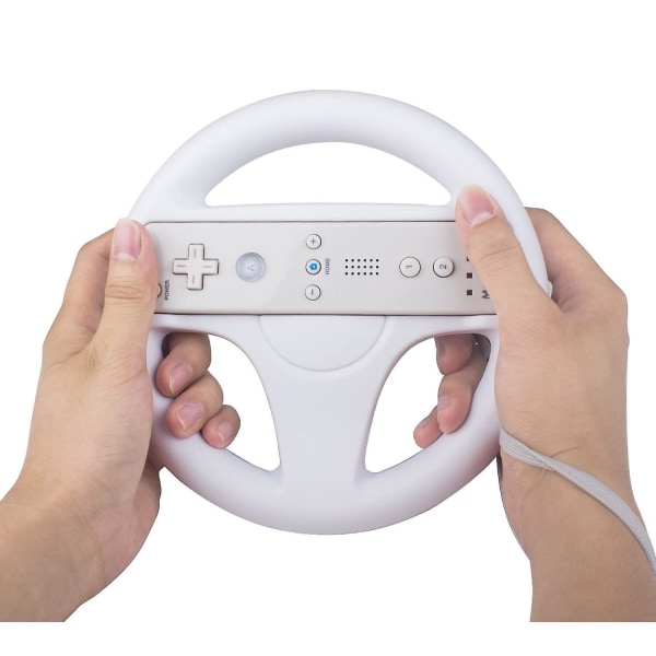 Racingratt för Wii Fjärrkontroll kompatibel med Wii Kart White