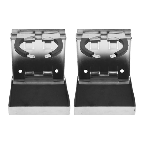 2 stk. Foldbar Kopholder Justerbar Arm Anti-Slip Støjreduktion til Marine Caravan Bil