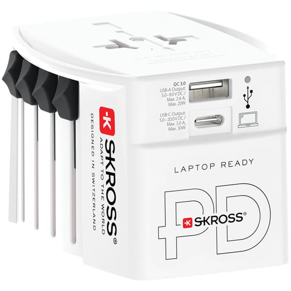 Reiseadapter USBA+C PD 30W, universal, ujordet 240