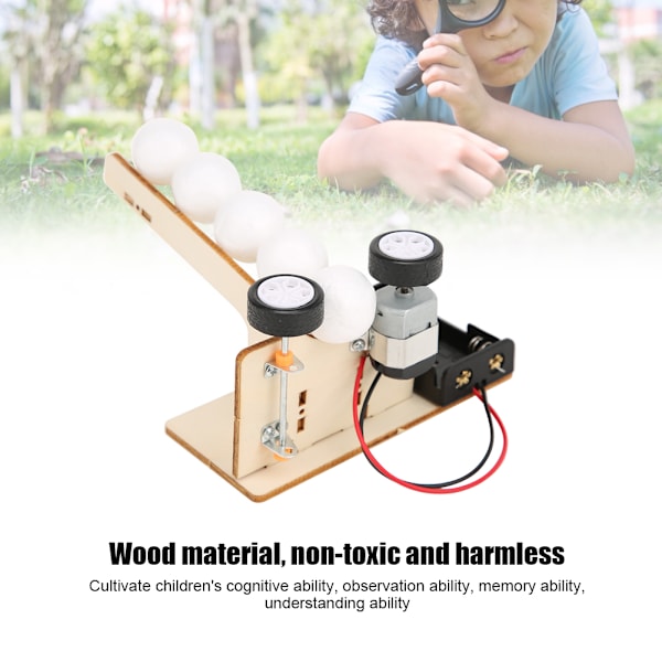 Tre Funny Kid Elektrisk Kastballmaskin Intelligent Barn DIY Leke
