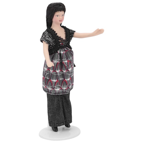Skala 1:12 Dollhouse Modern kvinna Porslin Docka Dockhus dekoration Tillbehör