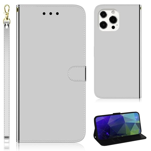 Mirror Kompatibel med iPhone 13 Pro cover - Sølv/Grå Silvergrå silver