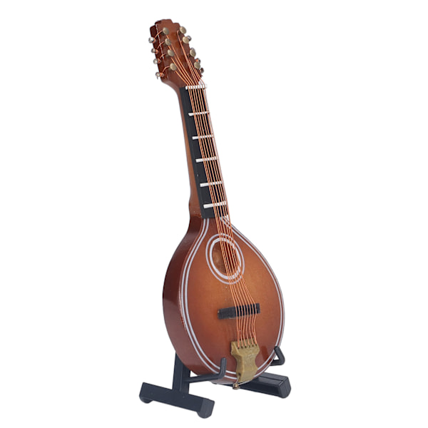 Mini Mandolin Instrument Pladsbesparende Elegant Håndlavet 8 Strenge Mandolin Model til Gaver Hjemindretning