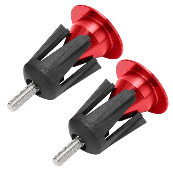 2PCS Bicycle Handlebar End Cap Bike Handlebar Plug for Mountain Bikes Road Bikes Red