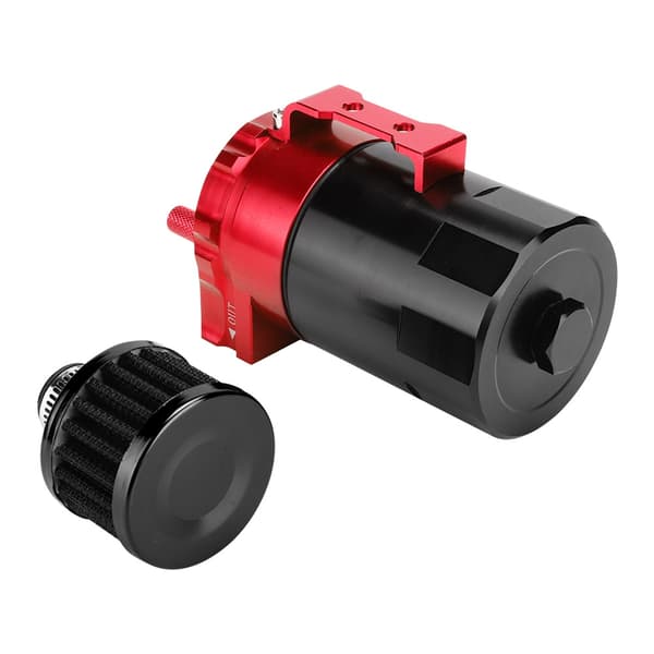 Universal Bilmotor Oliefangstbeholder Åndedrætsbeholder - 300ML (Rød Sort)