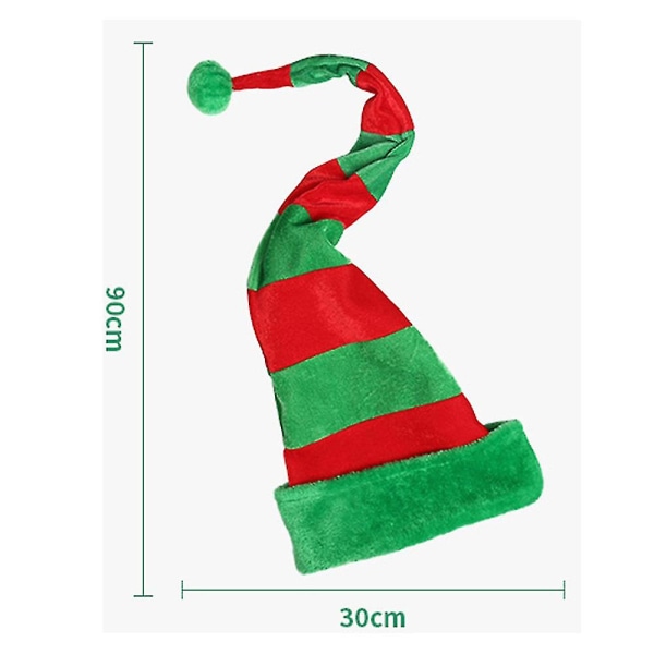 Julelverhat - langstribet klovnehat i filt til børn Voksne ferietema, julefest favoriserer fotorekvisitkasket