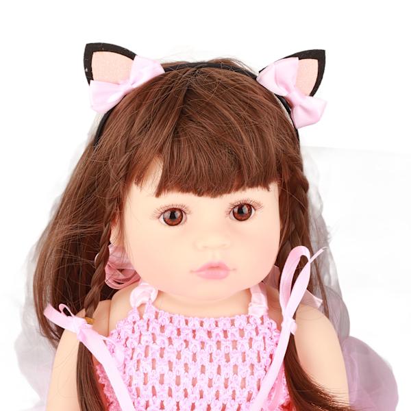 Silikon Reborn Doll Simulering Baby Boy Girl Emalj Mjukt Gummi Realistisk High Imitation Doll