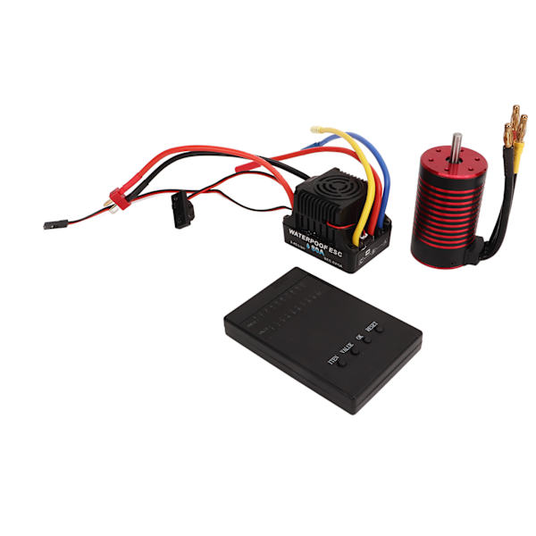 80A borstlös ESC elektrisk hastighetskontroll högt vridmoment 3660 motor lågspänning avstängningsskydd för 1/8 RC bil 4200KV